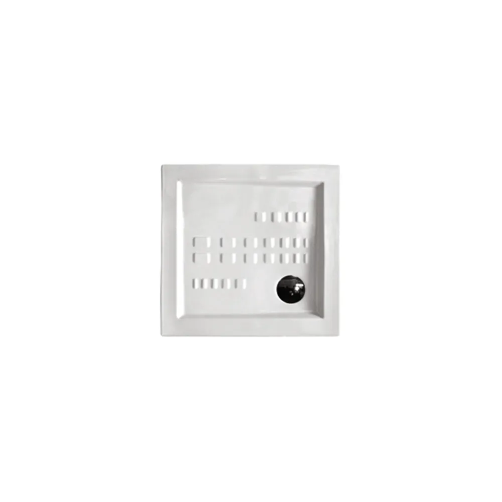 Piatto doccia quadrato Althea Ito cm 80x80 ceramica bianca foro diametro cm 8,5 spessore cm 5,5