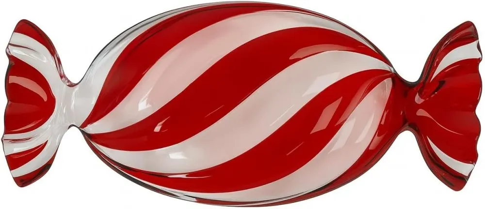 Piatto forma di Caramella rosso 20X9X2.5H&H