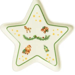 PIATTO FORMA DI STELLA 34 CM LINEA NATALIZIA