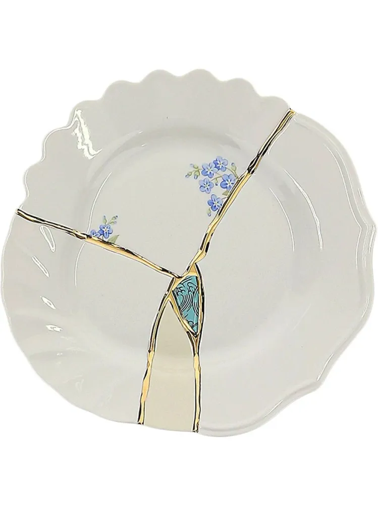 PIATTO DA FRUTTA PORCELLANA ø Cm.21 h.2,8 "KINTSUGI-n`3"
