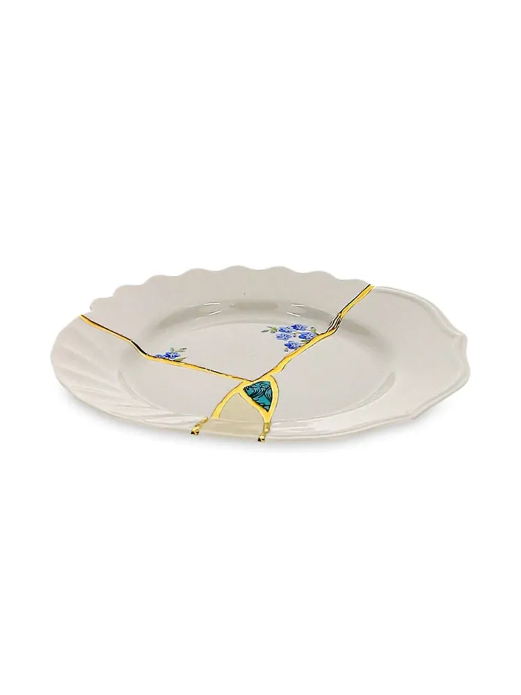 PIATTO DA FRUTTA PORCELLANA ø Cm.21 h.2,8 "KINTSUGI-n`3"