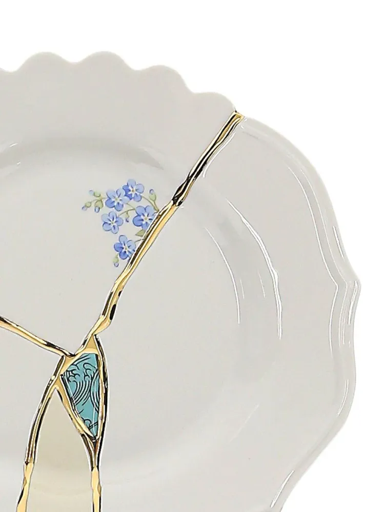 PIATTO DA FRUTTA PORCELLANA ø Cm.21 h.2,8 "KINTSUGI-n`3"