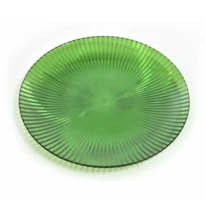 Piatto piano plastica verde stile moderno, 20x1,5 cm - Mercury