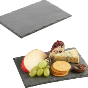 Piatto Pietra Ardesia Rettangolare 10x30cm Portata Per Cibi Caldi Freddi