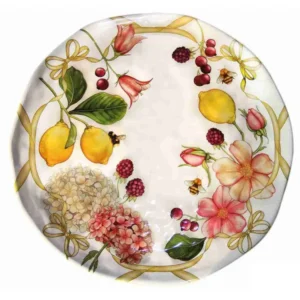 Piatto pizza melamina multicolor floreale 33 cm linea Fiocchi - Ibct