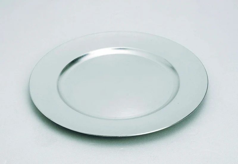 PIATTO PLASTICA ARG.CM.33 SATINATO LUCIDO
