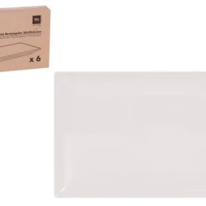 PIATTO RETT. AVORIO BRILLO 30X20CM "ELITE"