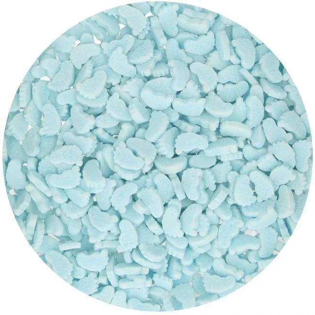 Piedini di zucchero per bambini - Blu 55g