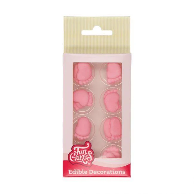 16 Piedini di zucchero per bambini - Rosa