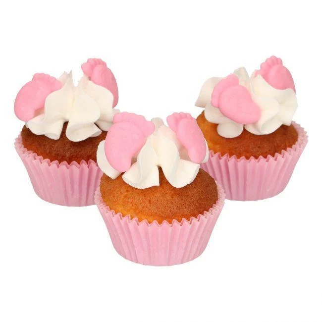 16 Piedini di zucchero per bambini - Rosa