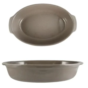 Pirofila porcellana grigia ovale 27x16 cm - Arca srl
