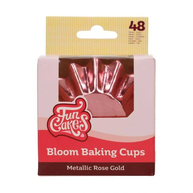 48 Pirottini per Cupcake Bloom - Oro Rosa Metallizzato