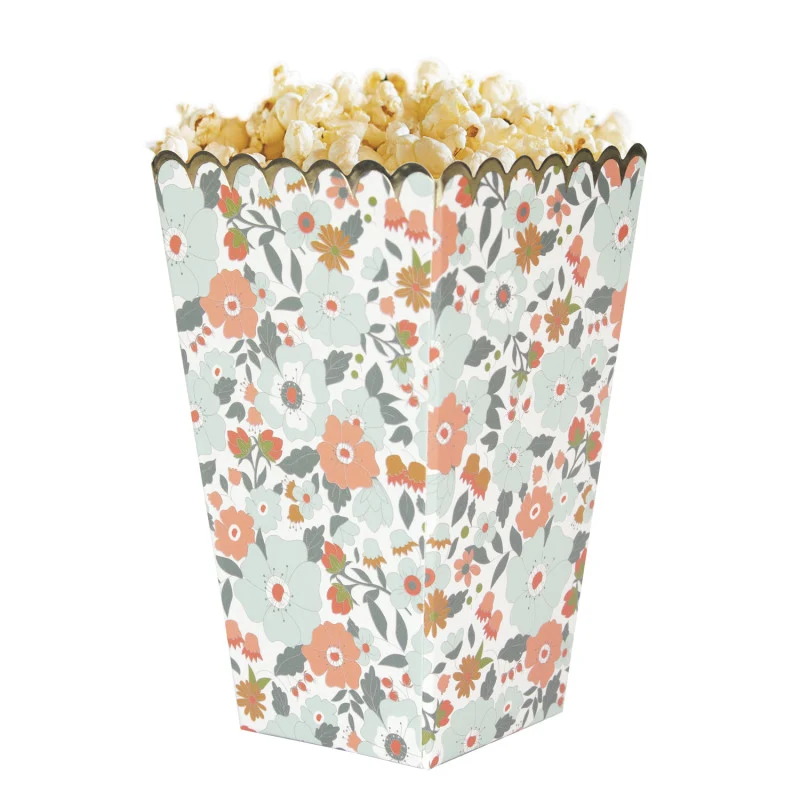 8 Popcorn Box - Fiori e Oro