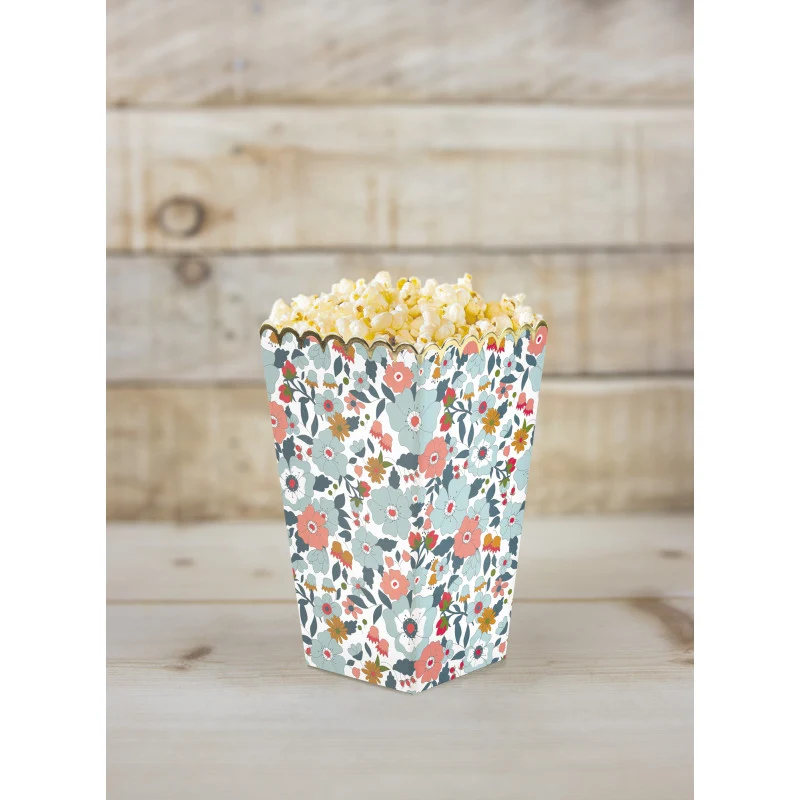 8 Popcorn Box - Fiori e Oro