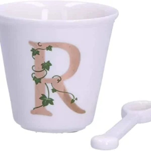 La porcellana bianca - bicchierino lettera r | rohome