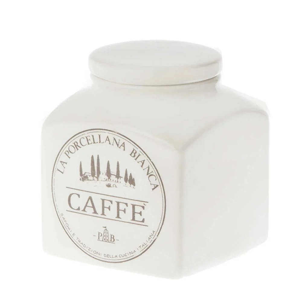 PORCELLANA BIANCA - Conserva Barattolo/Caffe 1,1L