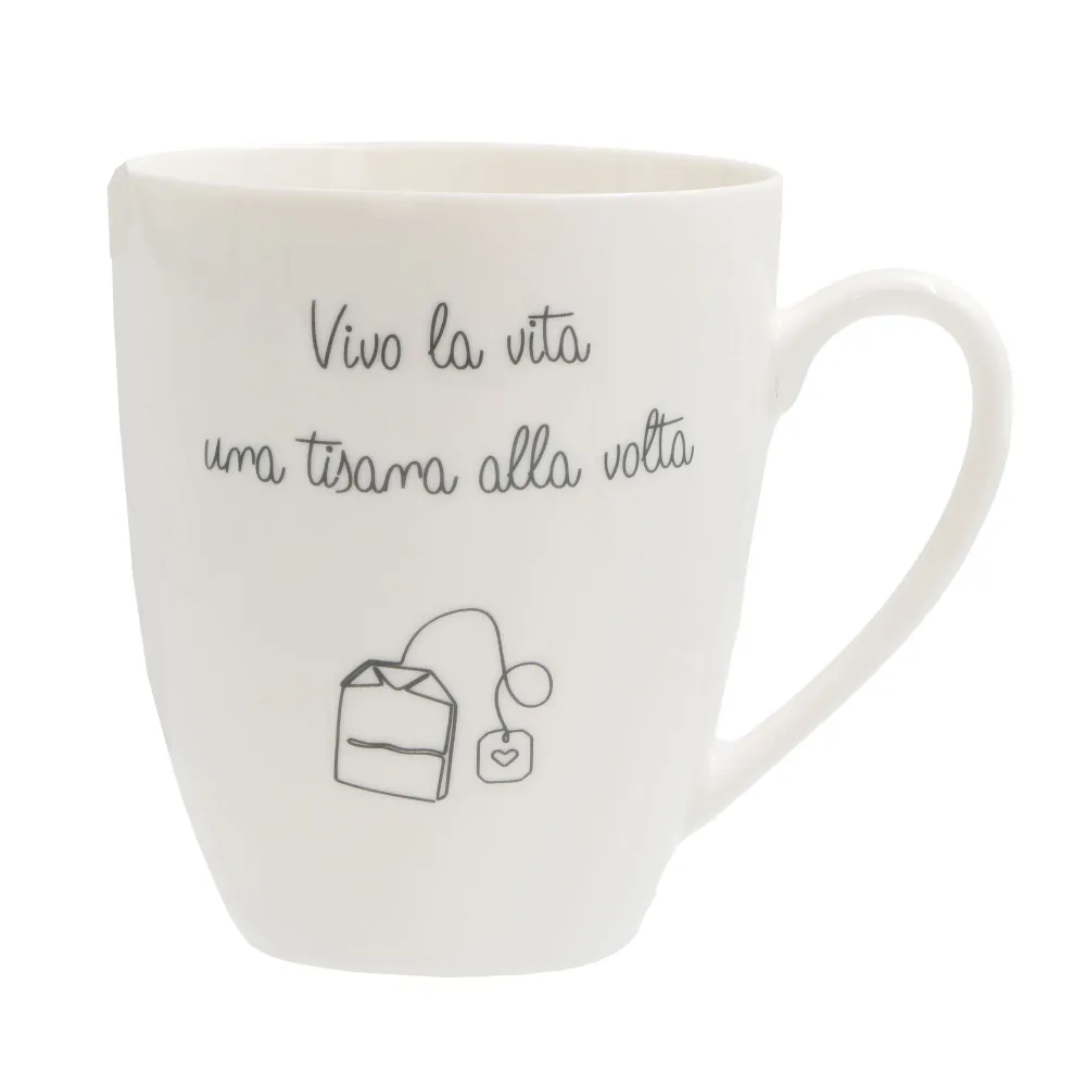 LA PORCELLANA BIANCA Gli Onesti Tazza MUG Buonanotte 450ml Bianco