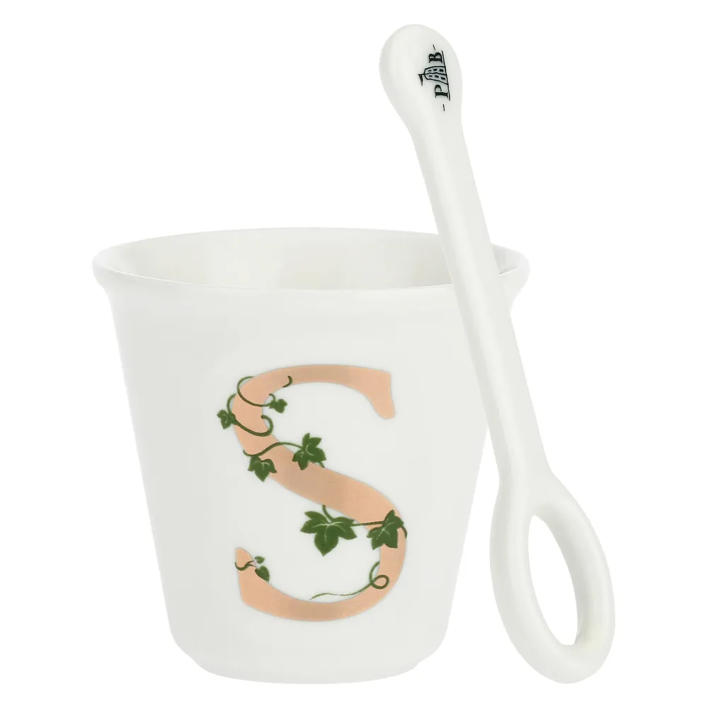 LA PORCELLANA BIANCA - Unico Bicchierino "S" con Cucchiaino 75cc