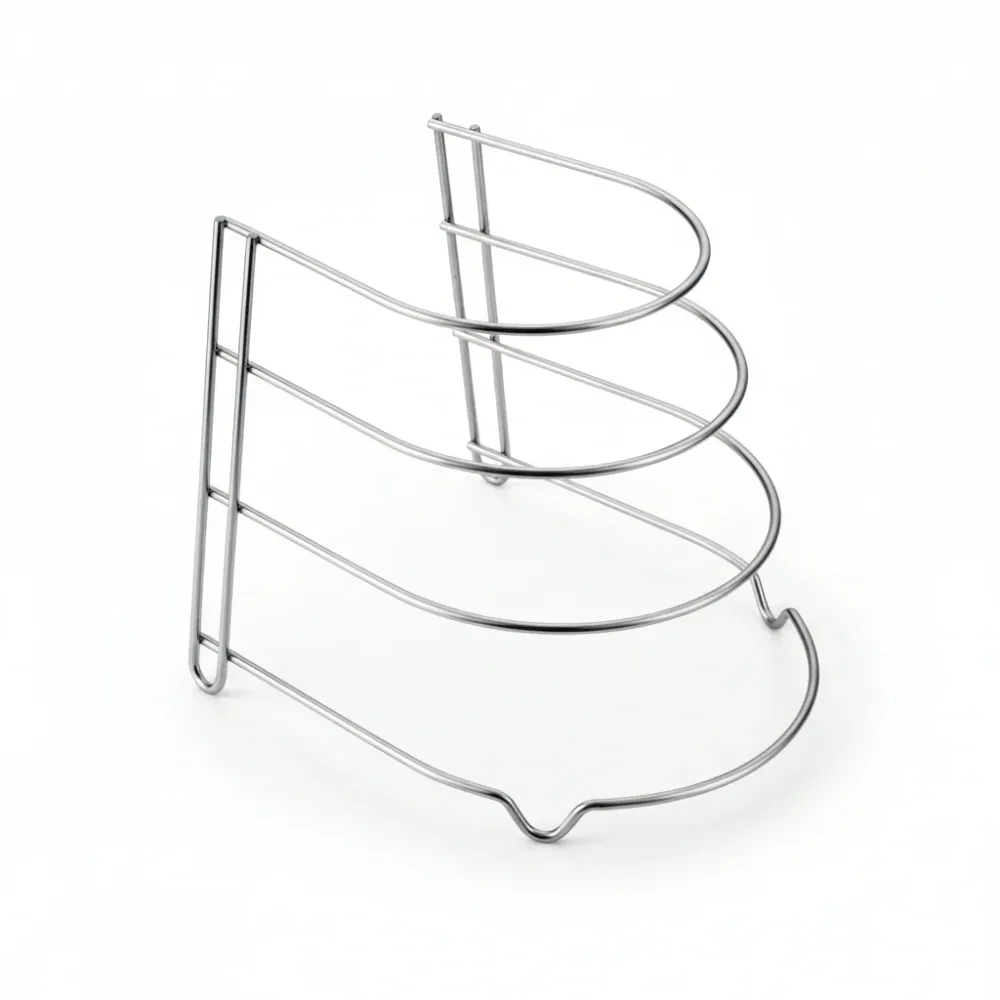 Porta Padelle 4 Posti Canyon- - Cm.24X26X23 - 2 Pezzi Metaltex