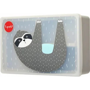 Porta Pranzo Bento Silicone - Bradipo Grigio - 3 Scomparti 3 Sprouts