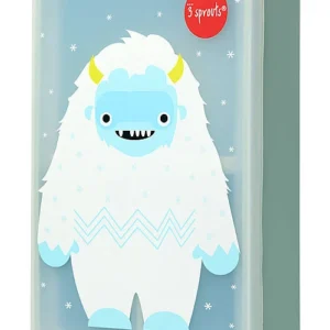 Porta Pranzo Bento Silicone - Yeti Azzurro - 3 Scomparti 3 Sprouts