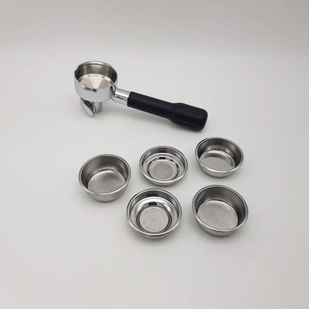 Portafiltro Completo 57 mm Due Vie con Filtri Inox – Ricambio Originale Lelit PLA572S