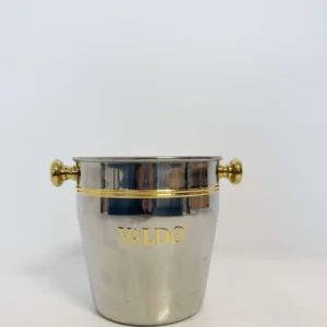 Portaghiaccio vintage metallo cromato con dettagli dorati – “VALDO”