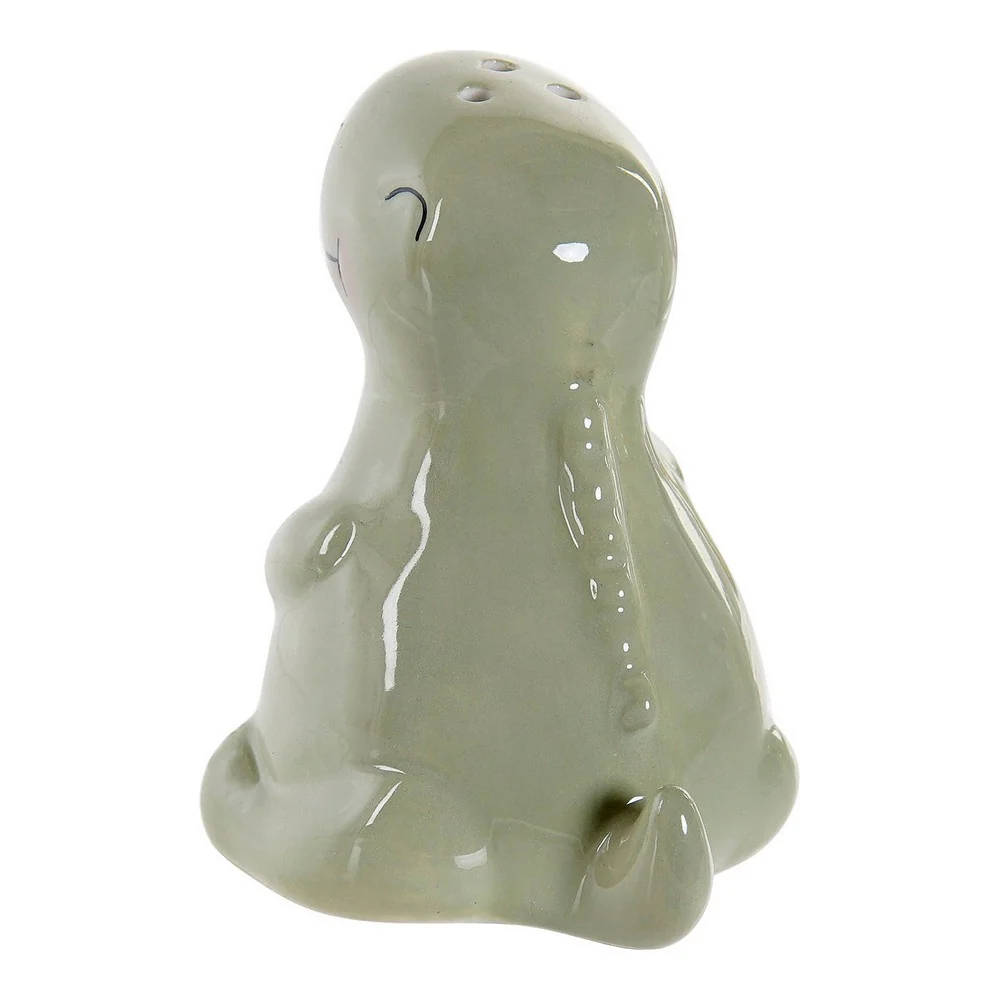 Portasale con Coperchio DKD Home Decor Dinosauro Verde Dolomite (6.6 x 7 x 7.7 cm) (2 pezzi)