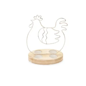 Portauova metallo forma di gallina ( 26,5xx21)