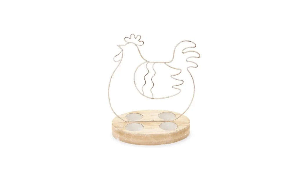 Portauova metallo forma di gallina ( 26,5xx21)