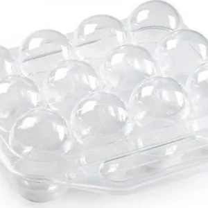 Portauovo Porta Uovo 12 Posti Con Divisorio Per Uova Plastica Box Trasparente
