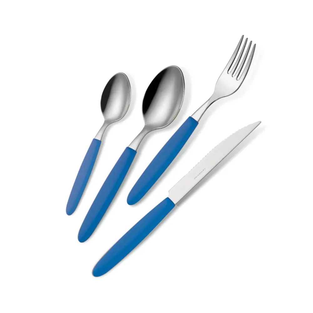 Posate light barattolo blu 285 acciaio inox 18/0 - 24pz