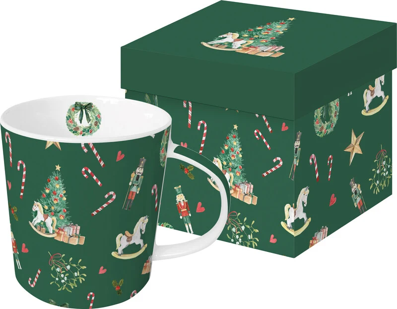 Ppd Tazza Heritage Christmas – 400 ml, Ø 9,8 cm, New Bone China, lavabile lavastoviglie, adatta al microonde