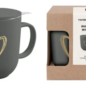 PPD Tazza da tè Pure Heart Gold antracite