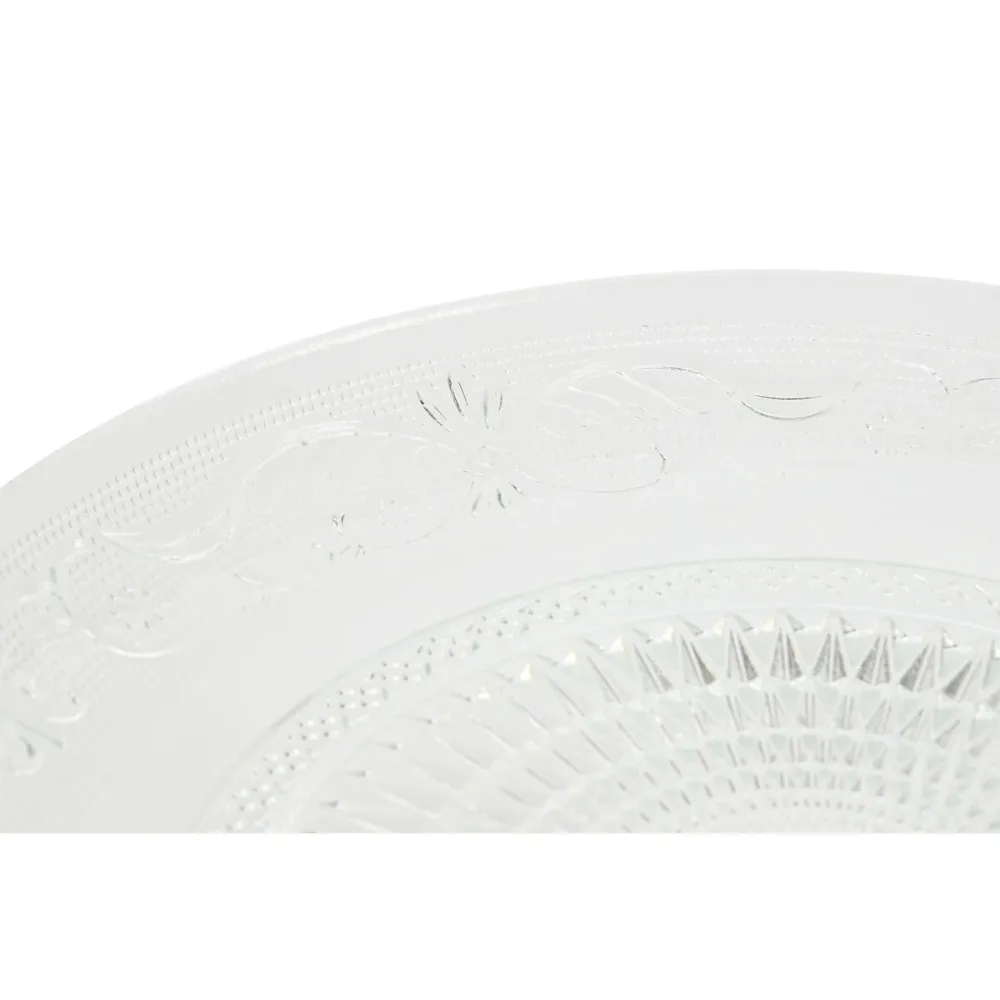 Prato de Jantar Home ESPRIT Transparente Cristal 29 x 29 x 9,2 cm