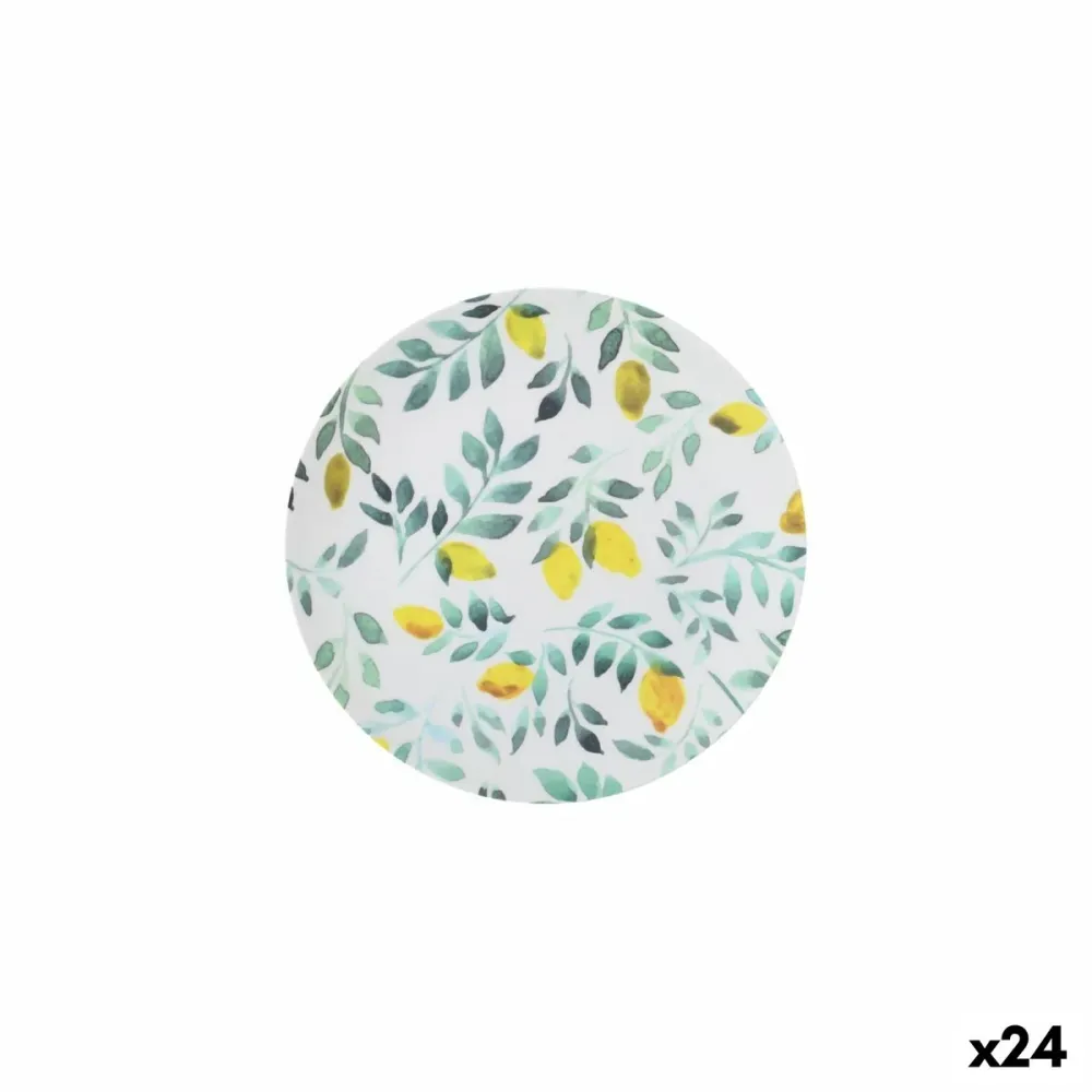 Prato de Sobremesa La Mediterránea 20 cm Limão (24 Unidades)