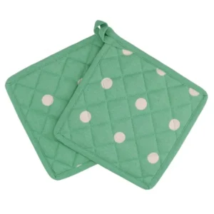 Presina pop pois set 2 pezzi colore verde acqua cm20x20