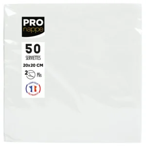 PRONAPPE Tovaglioli – bianco – 20 × 20 cm, 2 veli – 50 pezzi