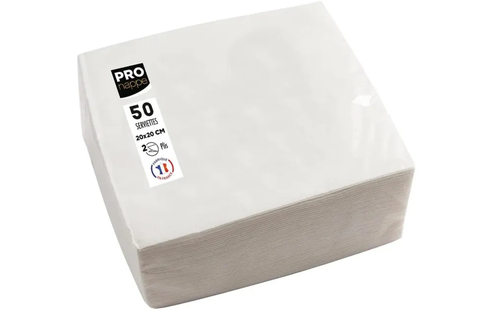 PRONAPPE Tovaglioli – bianco – 20 × 20 cm, 2 veli – 50 pezzi