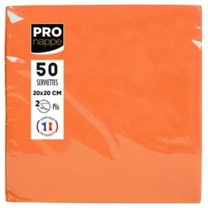 PRONAPPE Tovaglioli da cocktail, 20 × 20 cm, arancione – FSC – 50 pz