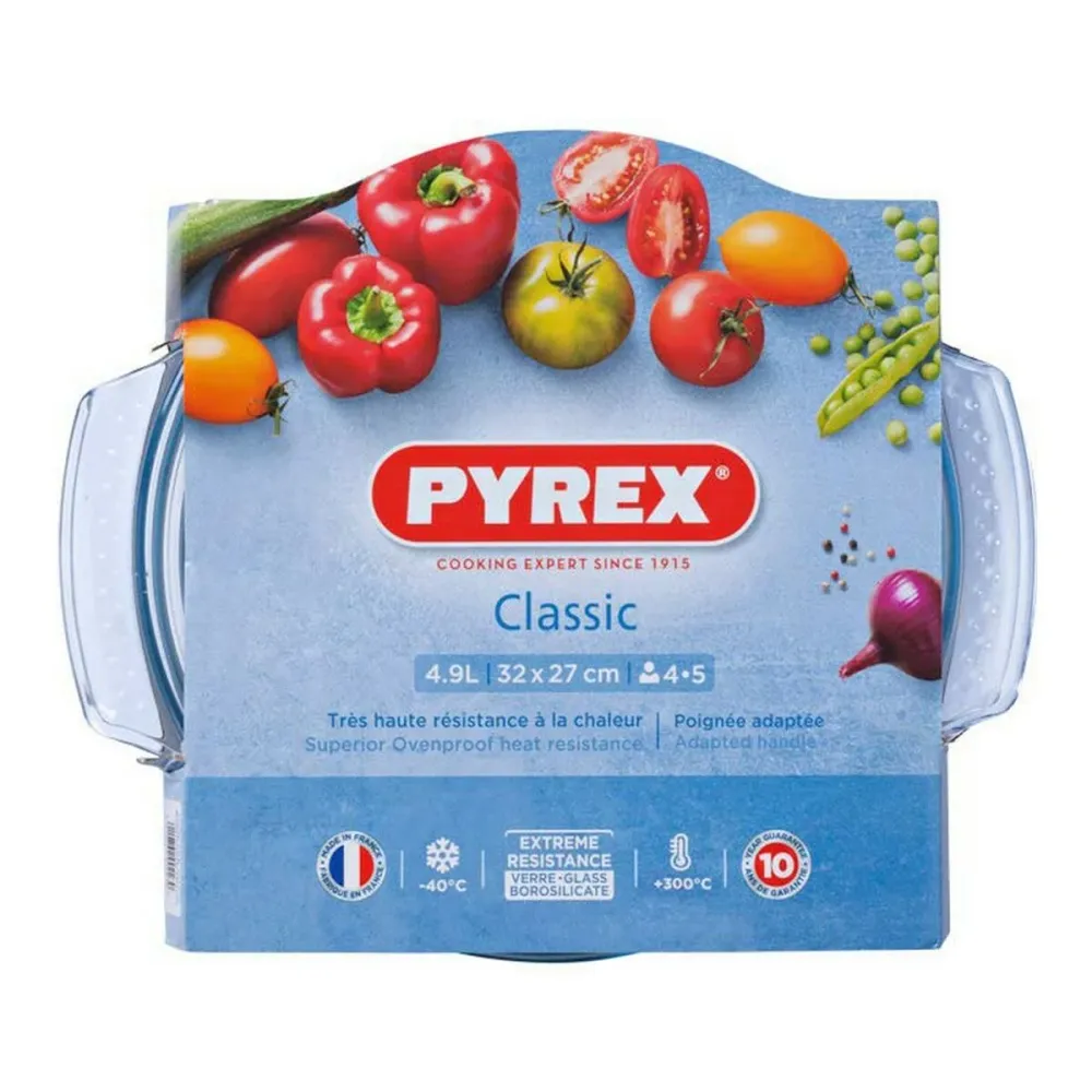 Casseruola con coperchio vetro Pyrex 118A000/5043 Trasparente Vetro