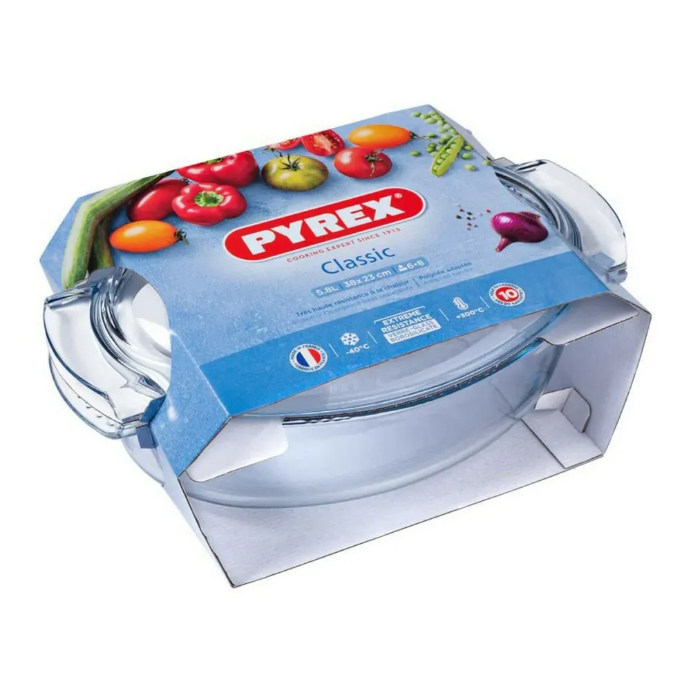Pirofila da Forno Pyrex 1040712 Bianco Trasparente Vetro Temperato 6 L 4,5 g 4,5 L