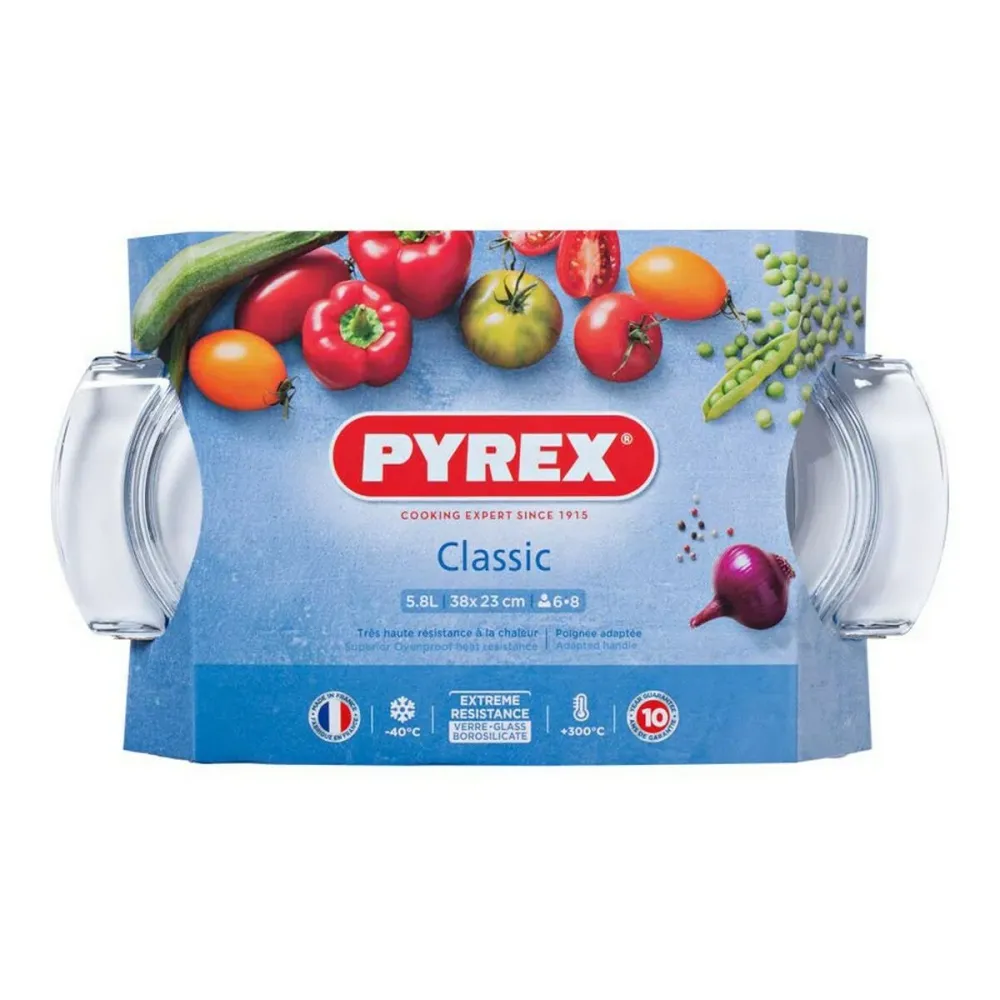 Pirofila da Forno Pyrex 1040712 Bianco Trasparente Vetro Temperato 6 L 4,5 g 4,5 L