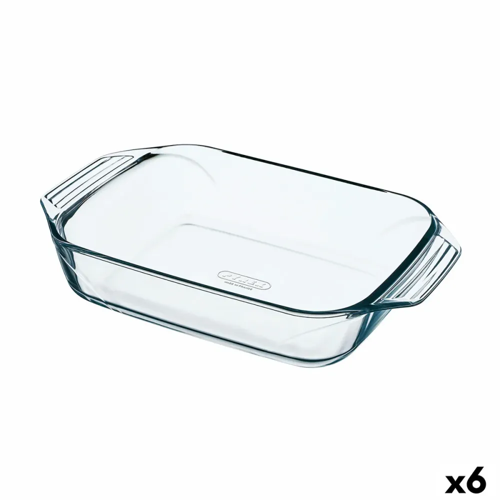 Pirofila da Forno Pyrex Irresistible Trasparente Vetro Rettangolare 35 x 23,1 x 6,5 cm (6 Unità)