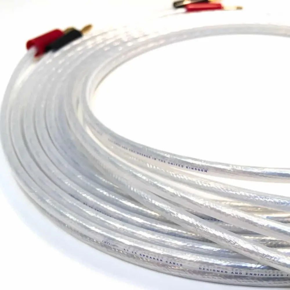 QED PERFORMANCE XT25 CAVO PER DIFFUSORI DA 5 MT TECNOLOGIA X-TUBE TERMINATO CON BANANE