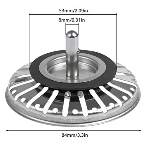 QLOUNI Tappo Lavello Filtro Scarico Cucina 84mm 2pz, Lavandino...