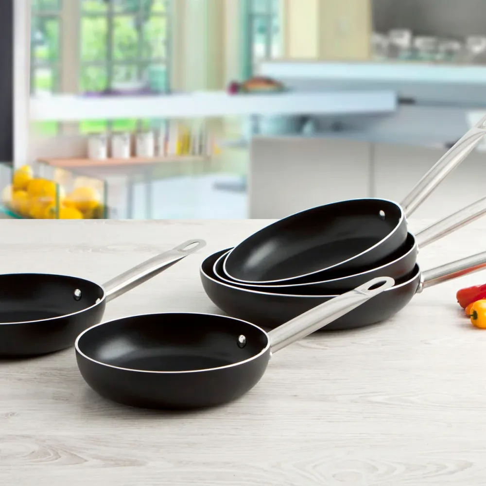 Padella Quid Pro Chef Nero Metallo Ø 18 cm (6 Unità)