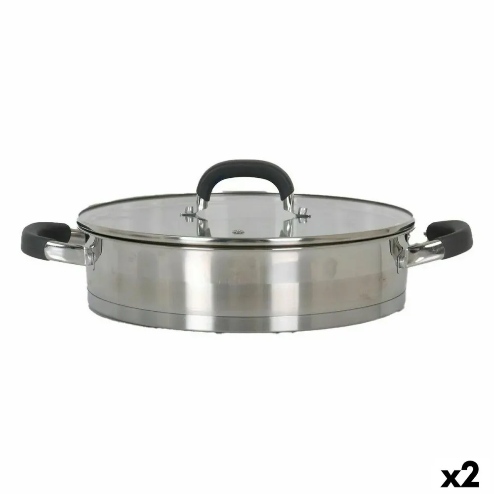Casseruola con coperchio vetro Quttin 4,3 L (2 Unità)
