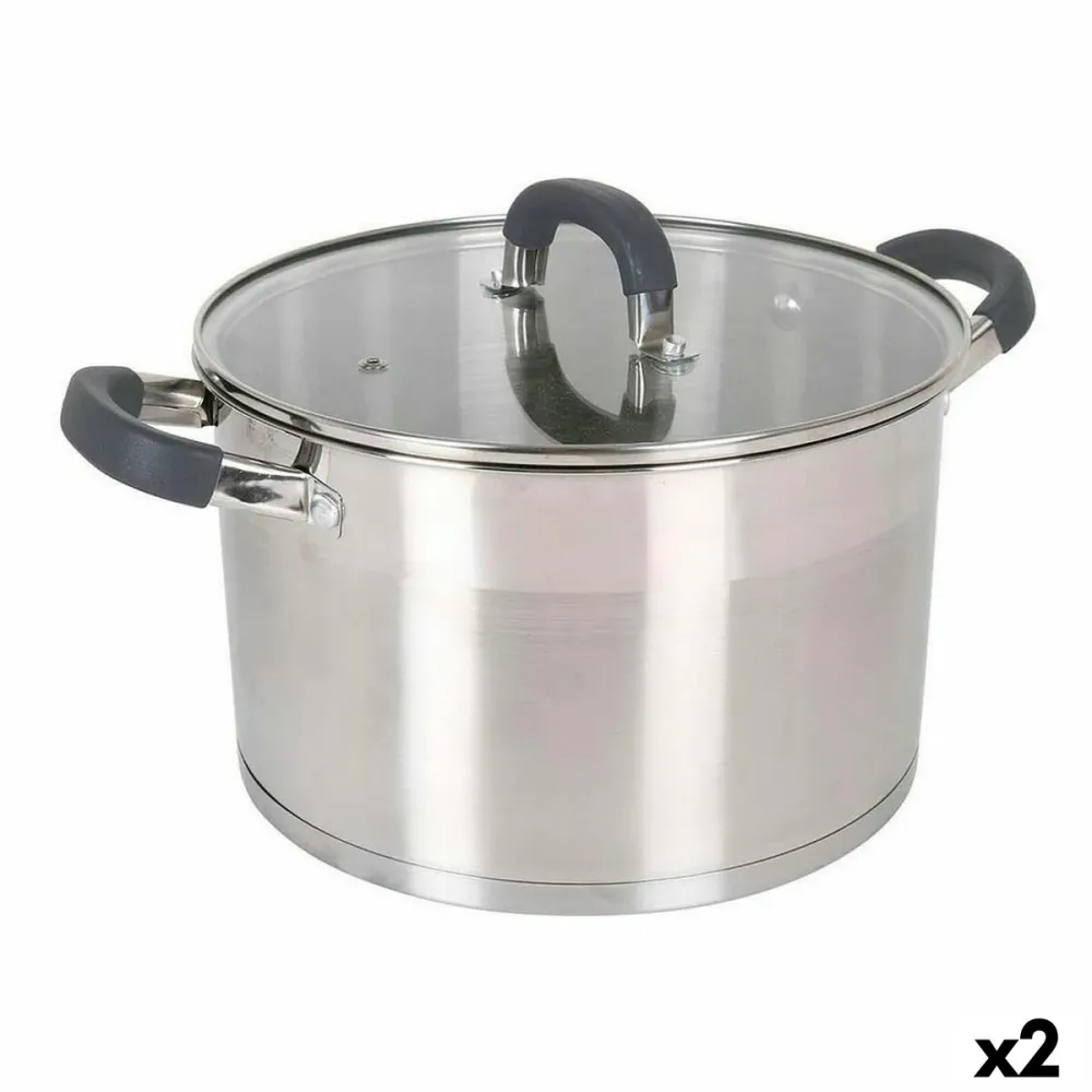 Casseruola Quttin Ø 28 x 11 cm Acciaio (2 Unità)