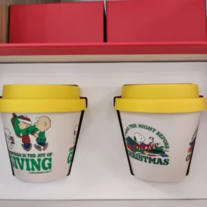 Quy Cup - Set 2 Tazzine Espresso Natale con Tappo Giallo